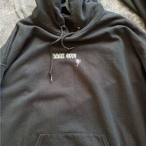 Men's Black Shooting Target Hoodie Size L
